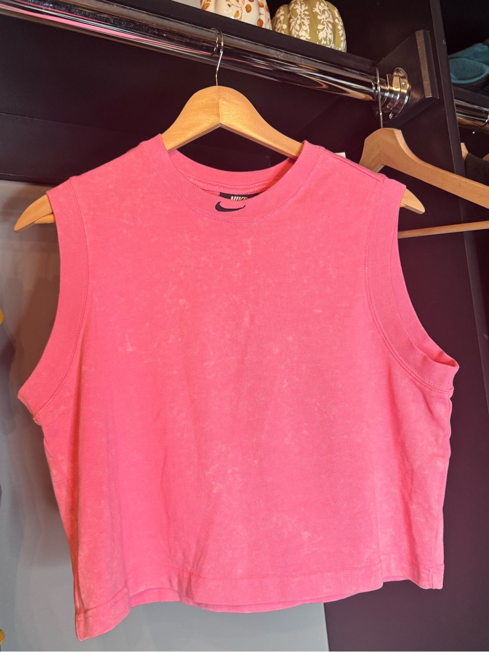 Nike Bubblegum Pink Cropped Muscle Tank